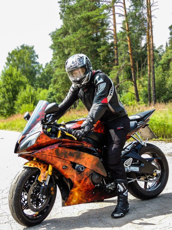 Аэрография на мотоцикл Yamaha
