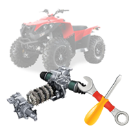 Кап. ремонт переднего редуктора квадроцикла со снятием и установкой