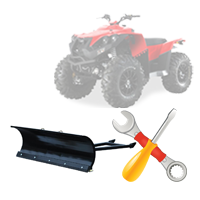 Установка снегоотвала на квадроцикл