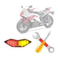 Установка заднего стоп сигнала с интегрированными поворотниками