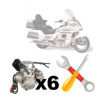 Чистка/синхронизация карбюраторов мотоцикла (6 цилиндров)