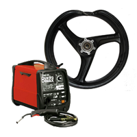 Аргоновая сварка диска мотоцикла, 1см