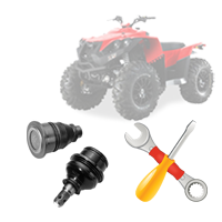 Замена шаровой опоры на квадроцикле при снятом колесе