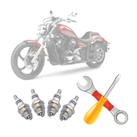 Свечи - замена/чистка (дорожный мотоцикл), 4шт