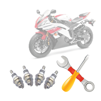 Свечи - замена/чистка (мотоцикл в пластике, спортбайк), 4шт