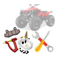 Замена всех тормозных колодок, прокачка и регулировка тормозов квадроцикла