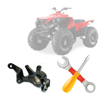 Замена поворотного кулака квадроцикла с полной разборкой и регулировкой 