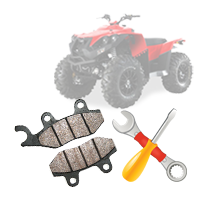 Замена передних тормозных колодок на одном суппорте квадроцикла