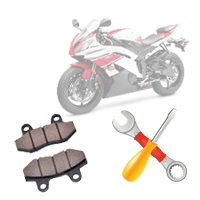 Замена колодок мотоцикла (дисковые тормоза), 1 суппорт