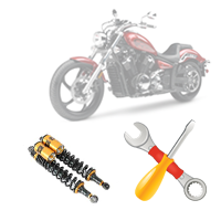 Замена 2-х задних амортизаторов мотоцикла